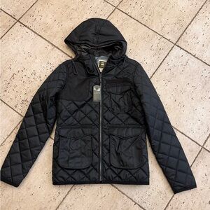 New G-Star Raw Amundsen Quilted Jacket - Keyes Ripstop/Leather Black